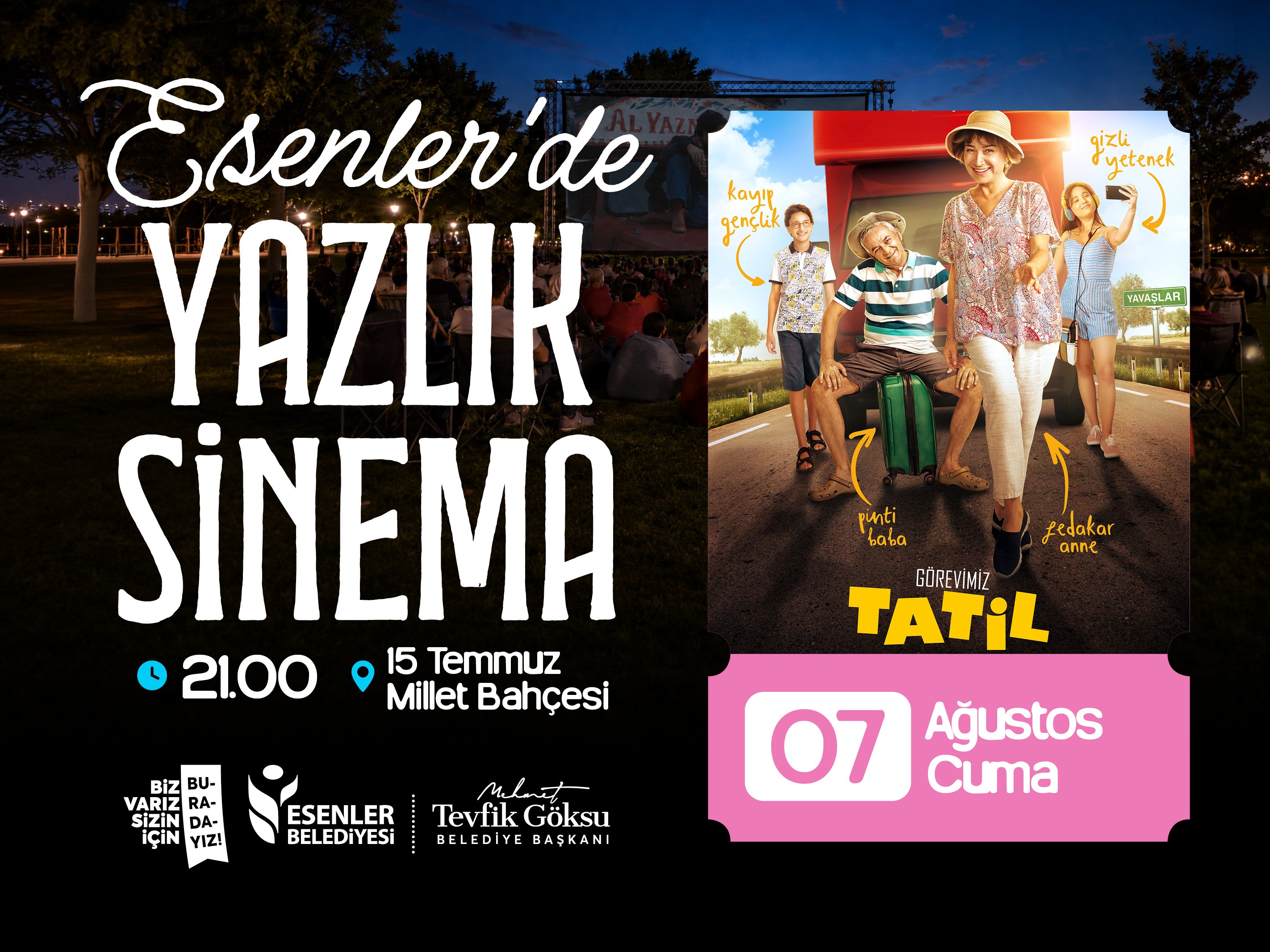 Esenler'de Yazlık Sinema: Görevimiz Tatil