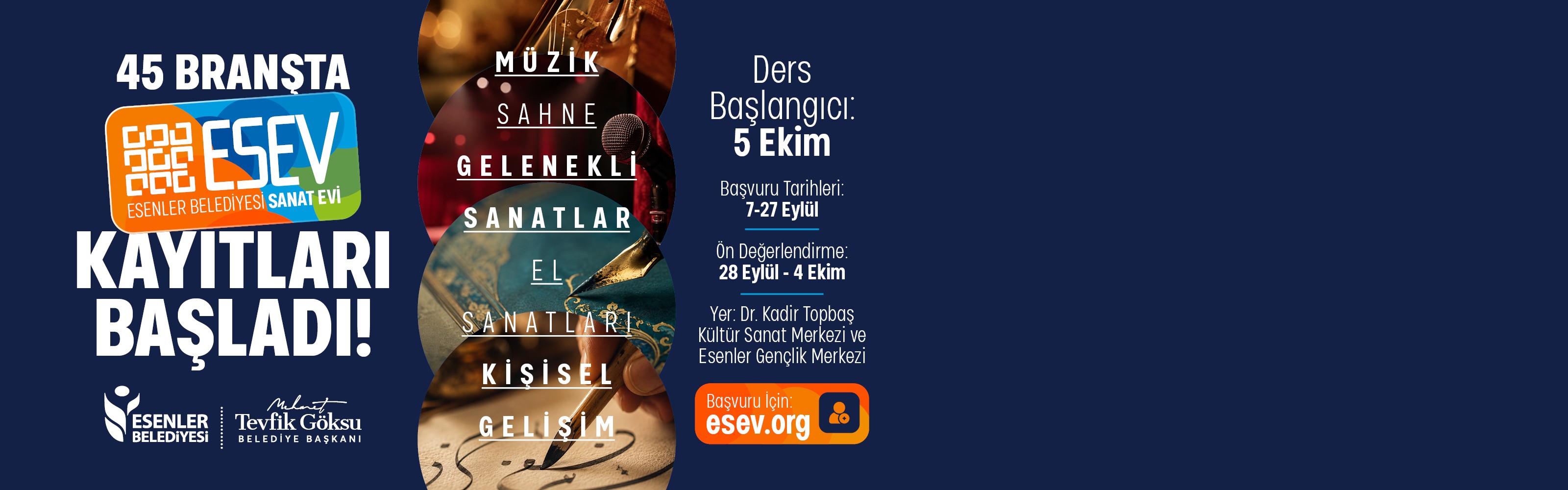 ESEV GÜZ DÖNEMİ KAYITLARI BAŞLIYOR