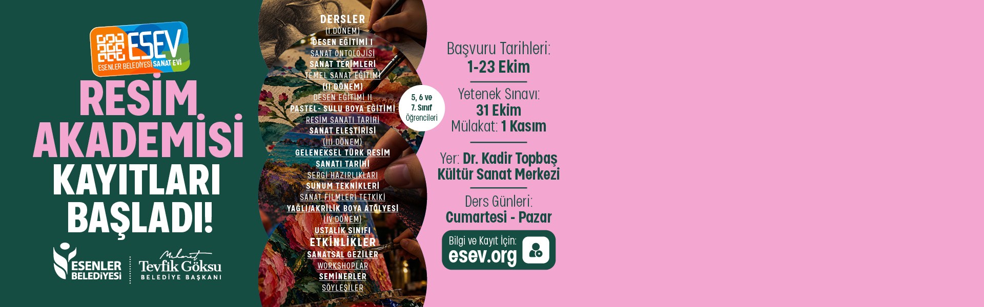 ESEV Resim Akademisi Başvuruları Başladı