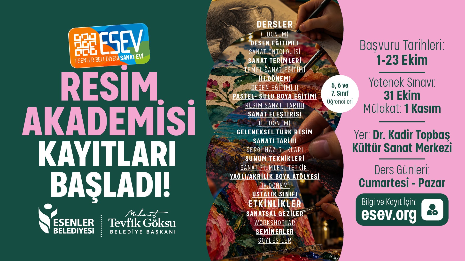 ESEV Resim Akademisi Kayıtları Başladı